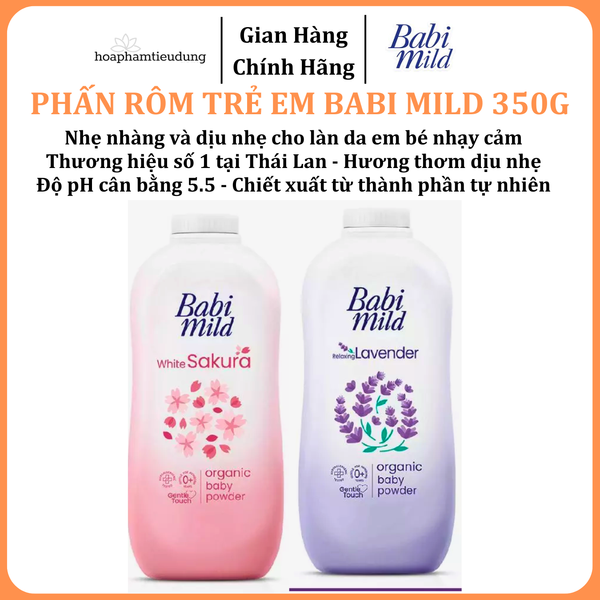  Phấn Rôm Trẻ Em Babi Mild 350g 