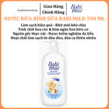  Nước Rửa Bình Sữa Cho Bé Babi Mild Utensil Cleaner 590 ml 