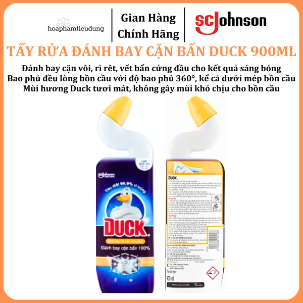 Tẩy Rửa Đánh Bay Cặn Bẩn DUCK Hương Cam Quýt 900ml 