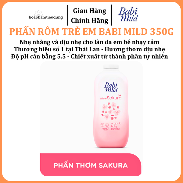 Phấn Rôm Trẻ Em Babi Mild 350g 
