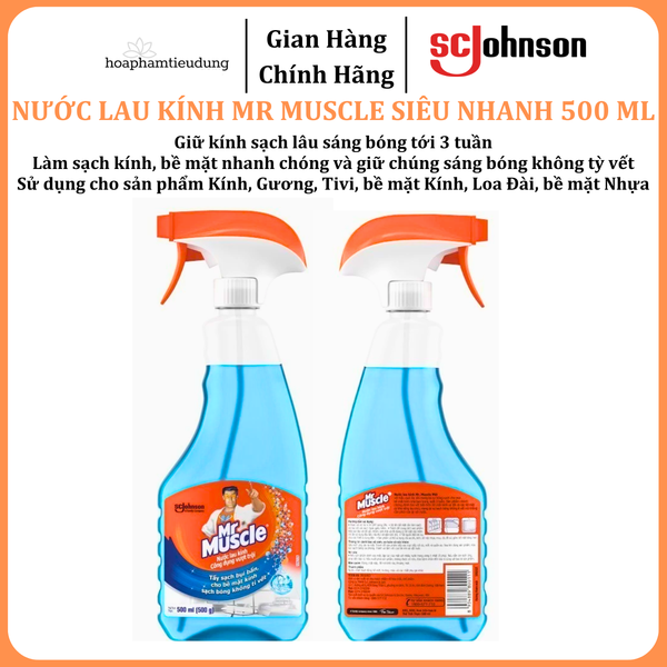  Nước Lau Kính MR MUSCLE Siêu Nhanh 500 ml 