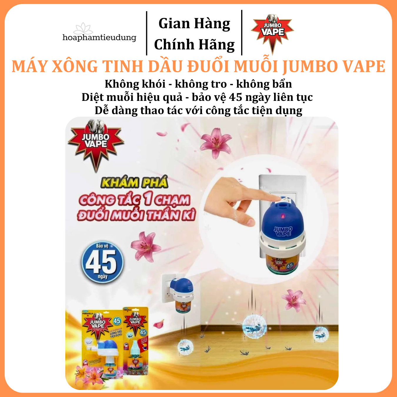  Máy xông tinh dầu đuổi muỗi - Lọ tinh dầu đuổi muỗi của Công ty Jumbo Nhật Bản 