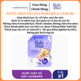  Nước Giặt Xả Dịu Nhẹ Cho Bé 2in1 Babi Mild 2400ml/ túi 