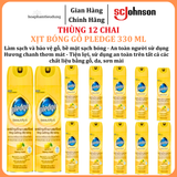  Xịt Bóng Gỗ PLEDGE Hương Chanh Làm Sạch Và Bảo Vệ Bề Mặt 330 ml 