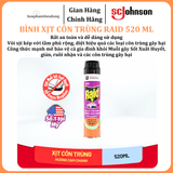  Bình Xịt Côn Trùng Bảo Vệ Dài Lâu RAID 520 ml 