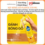  Xịt Bóng Gỗ PLEDGE Hương Chanh Làm Sạch Và Bảo Vệ Bề Mặt 330 ml 