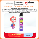  Bình Xịt Côn Trùng Bảo Vệ Dài Lâu RAID 520 ml 