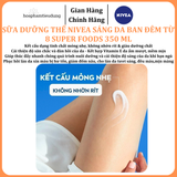  Sữa Dưỡng Thể NIVEA Sáng Da Ban Đêm từ 8 Super Foods 350 ml 