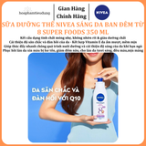  Sữa Dưỡng Thể NIVEA Sáng Da Ban Đêm từ 8 Super Foods 350 ml 