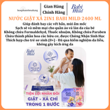  Nước Giặt Xả Dịu Nhẹ Cho Bé 2in1 Babi Mild 2400ml/ túi 