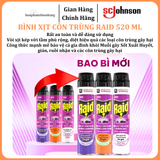  Bình Xịt Côn Trùng Bảo Vệ Dài Lâu RAID 520 ml 