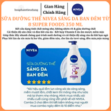  Sữa Dưỡng Thể NIVEA Sáng Da Ban Đêm từ 8 Super Foods 350 ml 