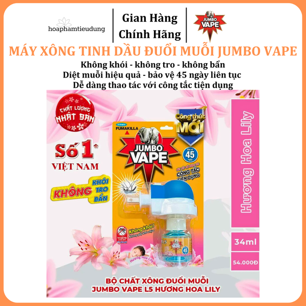  Máy xông tinh dầu đuổi muỗi - Lọ tinh dầu đuổi muỗi của Công ty Jumbo Nhật Bản 