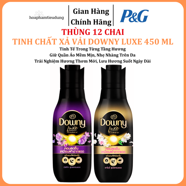  Tinh Chất Xả Vải DOWNY LUXE Tinh Chất Mặt Trời Thơm Như Được Phơi Dưới Nắng - Chai 450ml & Túi 1L 