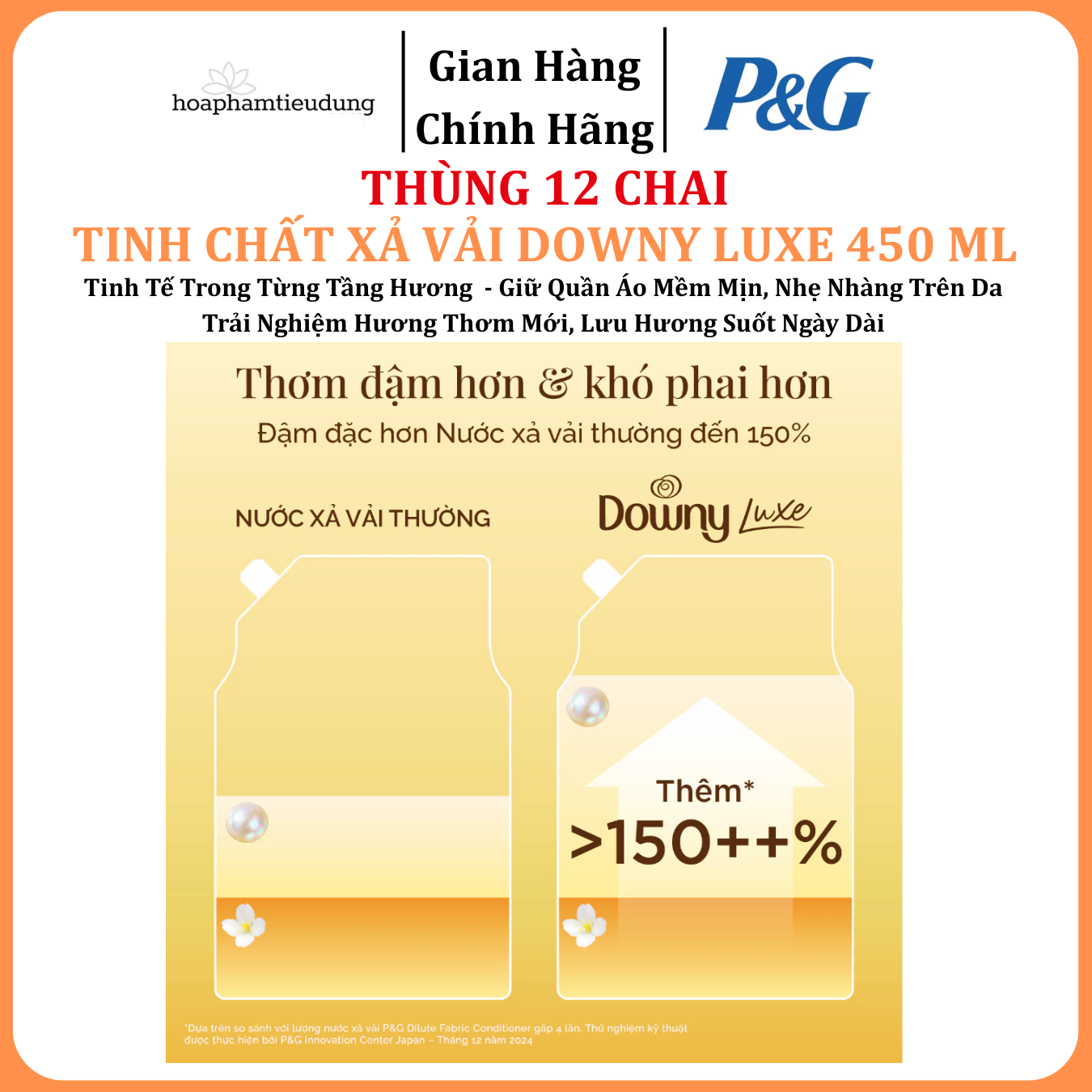  Tinh Chất Xả Vải DOWNY LUXE Tinh Chất Mặt Trời Thơm Như Được Phơi Dưới Nắng - Chai 450ml & Túi 1L 