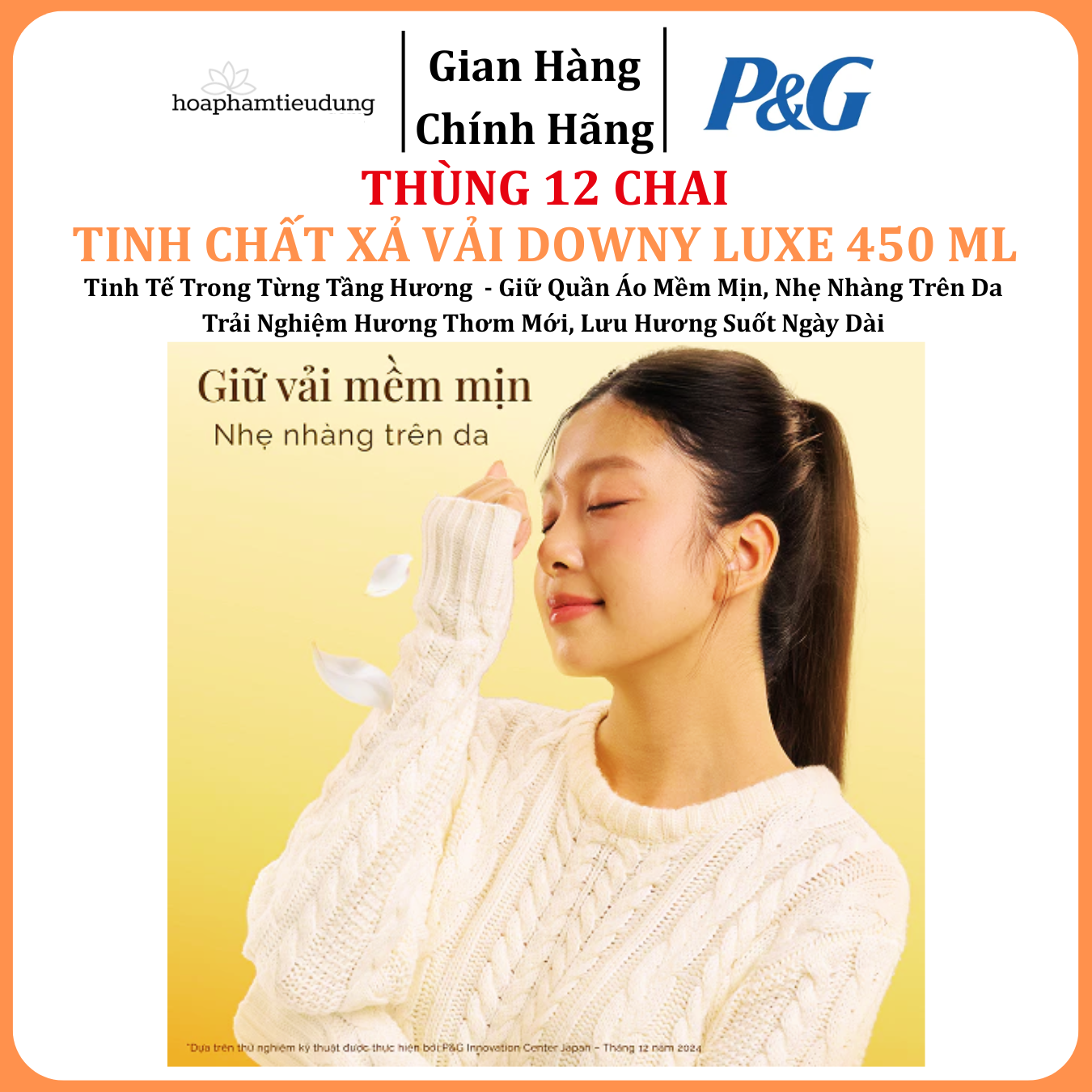  Tinh Chất Xả Vải DOWNY LUXE Tinh Chất Mặt Trời Thơm Như Được Phơi Dưới Nắng - Chai 450ml & Túi 1L 