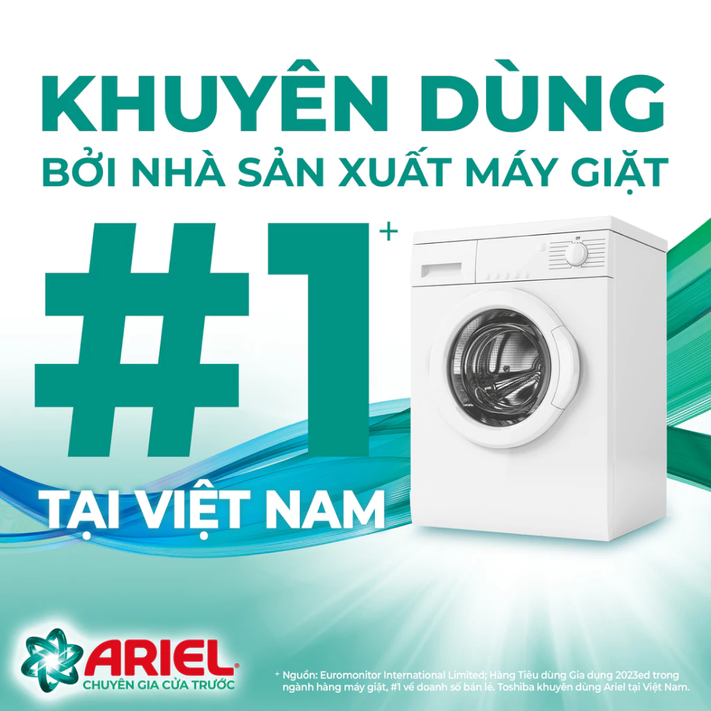  Nước Giặt ARIEL Chuyên Gia Cửa Trước Ngăn Lem Màu Hương Nắng Sớm/ Sen & Nhài/ Đam Mê Túi 3.05 - 3.2 KG 