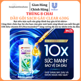  Dầu gội sạch gàu Clear đánh bay gàu & nhờn ngứa, sảng khoái cả ngày dài 630g 