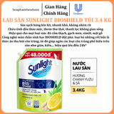  Nước lau sàn Sunlight BIOSHIELD Ngăn côn trùng hiệu quả Túi 3.4 Kg 