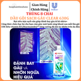  Dầu gội sạch gàu Clear đánh bay gàu & nhờn ngứa, sảng khoái cả ngày dài 630g 