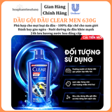  Dầu Gội Đầu cho nam Clear Men đánh bay gàu, ngứa và vi khuẩn mát lạnh cực đỉnh suốt ngày dài 600-900g 