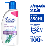  Dầu Gội Sạch Gàu HEAD & SHOULDERS Bạc Hà/ Giảm Ngứa Da Đầu/ Hương Chanh/ Sạch Sâu/ Làm Sạch Vi Khuẩn Chai 850ml 