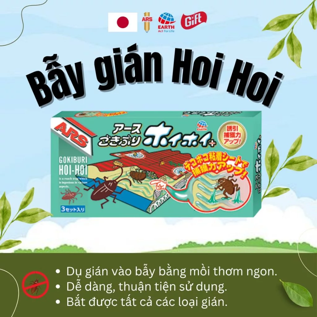  Bẫy gián Nhật bản Hoi Hoi - diệt gián an toàn, hiệu quả từ Nhật Bản 