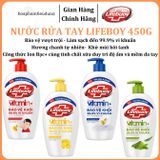  Nước Rửa Tay Lifebuoy Bảo Vệ Khỏi 99.9% Vi Khuẩn Gây Bệnh Với Ion Bạc+ Hỗ Trợ Cùng Đề Kháng Da Tự Nhiên 450g 