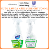  Nước lau đa năng Sunlight Chanh & Sả Phiên bản nâng cấp từ Cif Sạch bóng kin kít, không nhờn rít Chai 500ml 