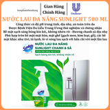  Nước lau đa năng Sunlight Chanh & Sả Phiên bản nâng cấp từ Cif Sạch bóng kin kít, không nhờn rít Chai 500ml 