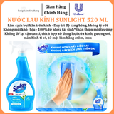  Nước lau kính Sunlight Siêu nhanh Phiên bản nâng cấp từ Cif Sạch trong suốt, không tỳ vết Chai 520ml 