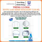  Nước lau kính Sunlight Siêu nhanh Phiên bản nâng cấp từ Cif Sạch trong suốt, không tỳ vết Chai 520ml 