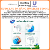  Nước lau đa năng Sunlight Chanh & Sả Phiên bản nâng cấp từ Cif Sạch bóng kin kít, không nhờn rít Chai 500ml 