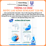  Nước lau kính Sunlight Siêu nhanh Phiên bản nâng cấp từ Cif Sạch trong suốt, không tỳ vết Chai 520ml 