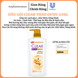  Dầu gội sạch gàu Clear đánh bay gàu & nhờn ngứa, sảng khoái cả ngày dài 630g 