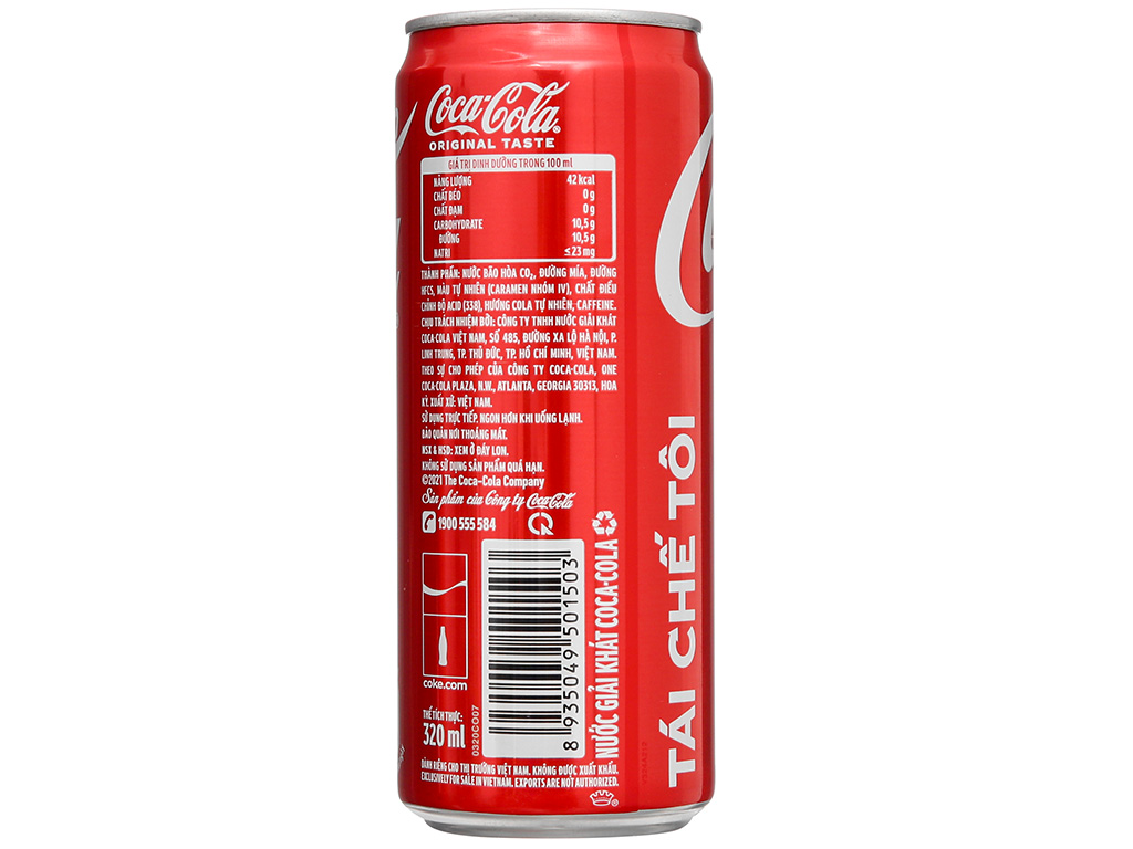  Nước giải khát Coca Cola thùng 24 lon x 320ml 