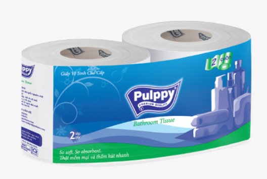  Giấy Lụa Cuộn Pulppy 2 Cuộn x 5 