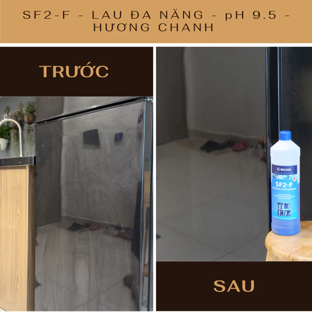  Nước lau đa năng hương chanh Becker SF2-F - pH 9.5 (Nhập khẩu Đức) 
