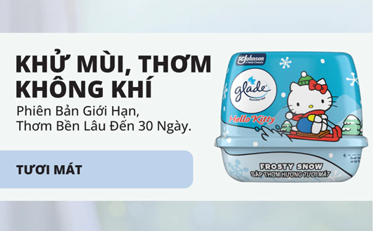  GLADE Sáp Thơm Phiên Bản Giới Hạn Hello Kitty Khử Mùi Lưu Hương Bền Lâu 180g 