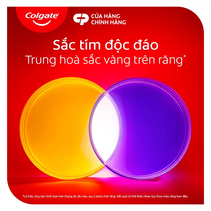  Kem Đánh Răng Colgate trắng răng Optic White Purple 100g công nghệ sắc tím, trung hòa ố vàng tức thì 