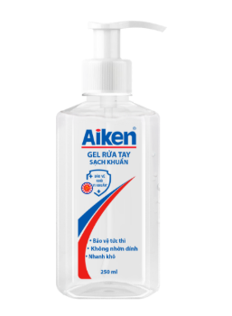  Gel rửa tay sạch khuẩn Aiken 60-100-250-500ml Bảo vệ da tay khỏi vi khuẩn mà không cần dùng nước 