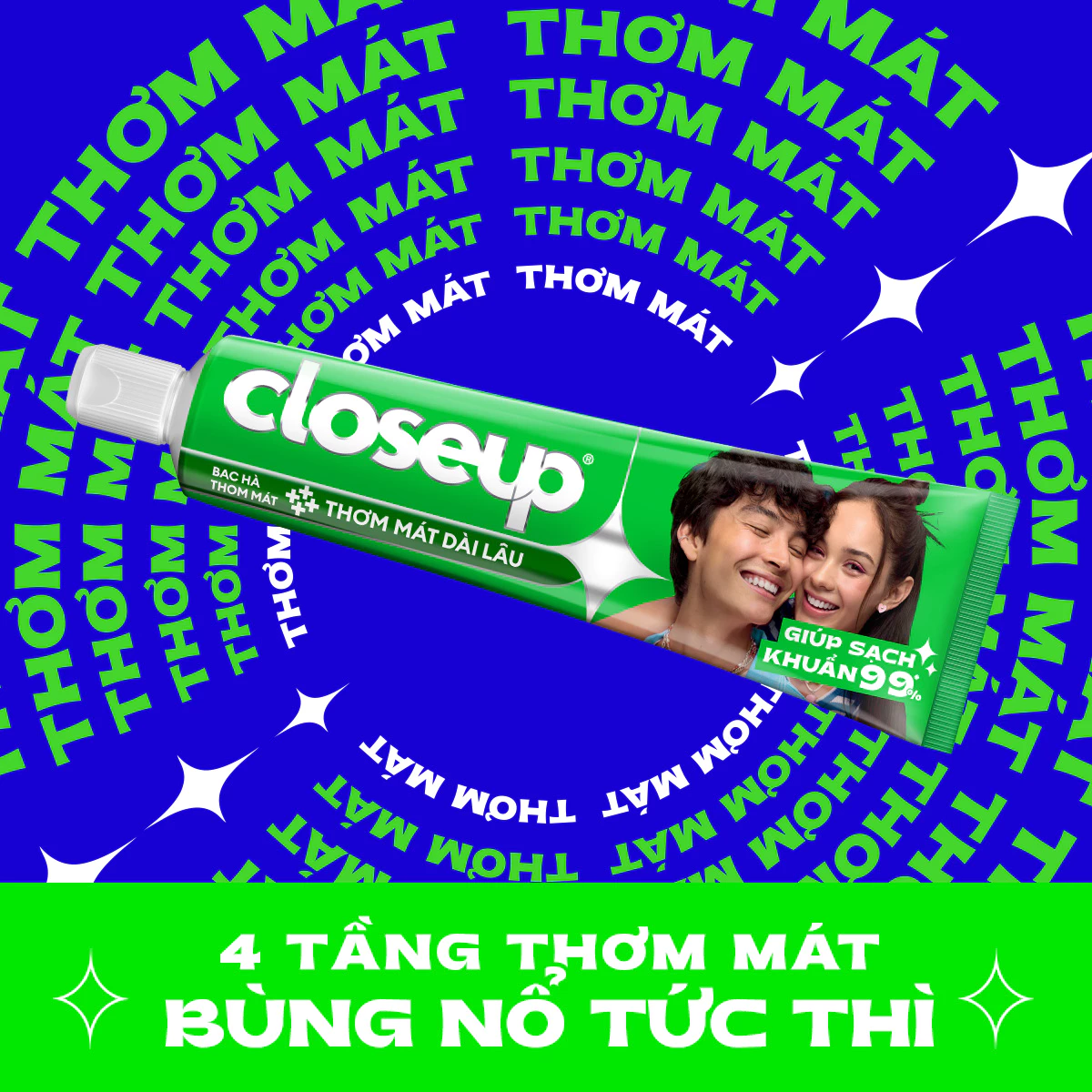  Kem Đánh Răng Closeup Cho Hơi Thở Thơm Mát Bất Tận 230g/Tuýp 