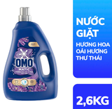  Nước giặt Omo Matic Can 2.6-2.7 Kg  oải hương/ nước hoa tinh tế/ sạch thơm vượt trội 