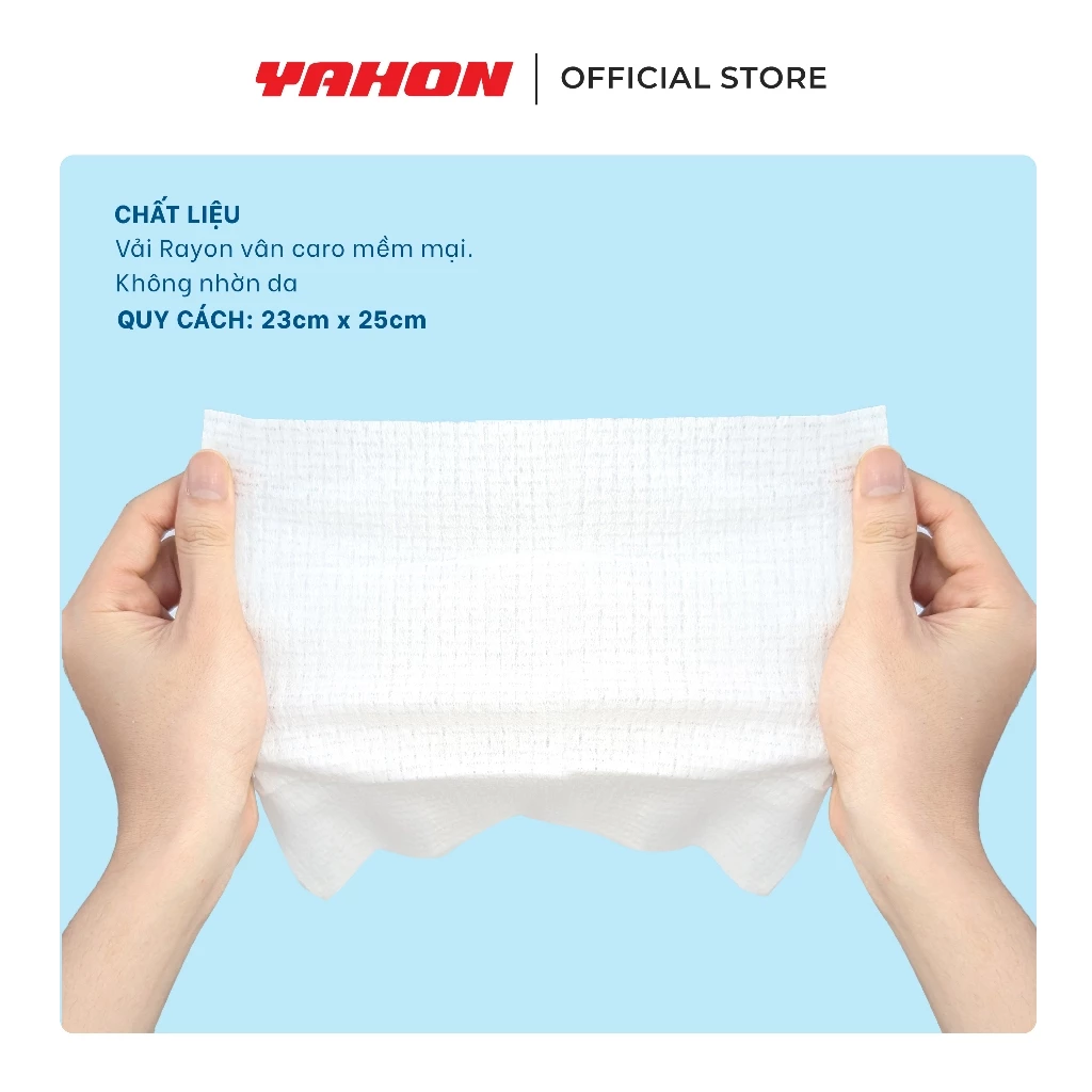  Thùng 1200 Cái Khăn Lạnh (Xanh Ngọc) WET-ONE - Vải Không Dệt Mềm Mại, Vân Caro 