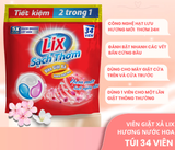  Viên giặt xả 2 trong 1 Lix hương nước hoa sạch thơm mát suốt ngày dài 34 viên 15g 