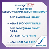  Kem đánh răng SENSODYNE Rapid Action Whitening 100g giảm ê buốt nhanh và làm trắng răng tự nhiên 