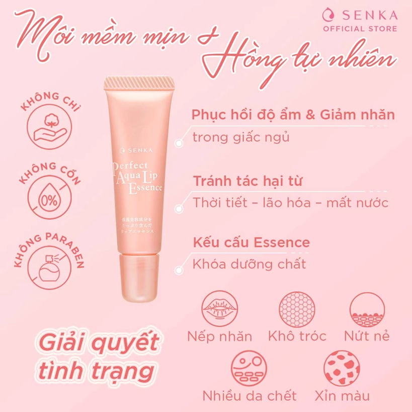  Tinh chất dưỡng môi cấp ẩm Senka Perfect Aqua Essence 10g 