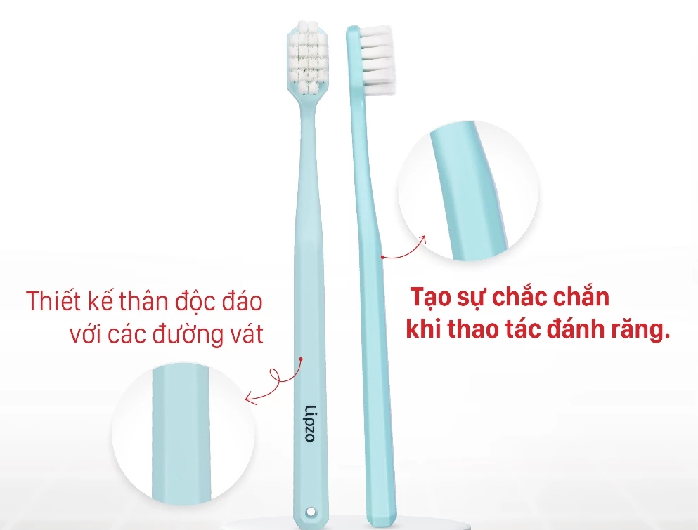  Bàn Chải Lipzo Ortho Cao Cấp Chỉ Tơ Nha Khoa Siêu Mềm Cho Người Niềng Răng 
