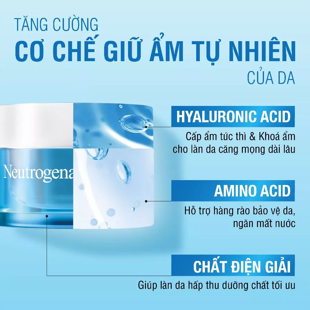  Kem dưỡng ẩm cấp nước Neutrogena Hydro Boost Hyaluronic Acid Water Gel (50g) 