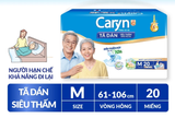  Tã/Bỉm dán người lớn siêu thấm Caryn dành cho người hạn chế khả năng đi lại Size M (10/20/40pcs) 